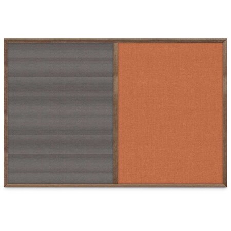 United Visual Products Slim Style Indoor Enclosed Corkboard, 24 UV502SCH-WHITE-CLOUD